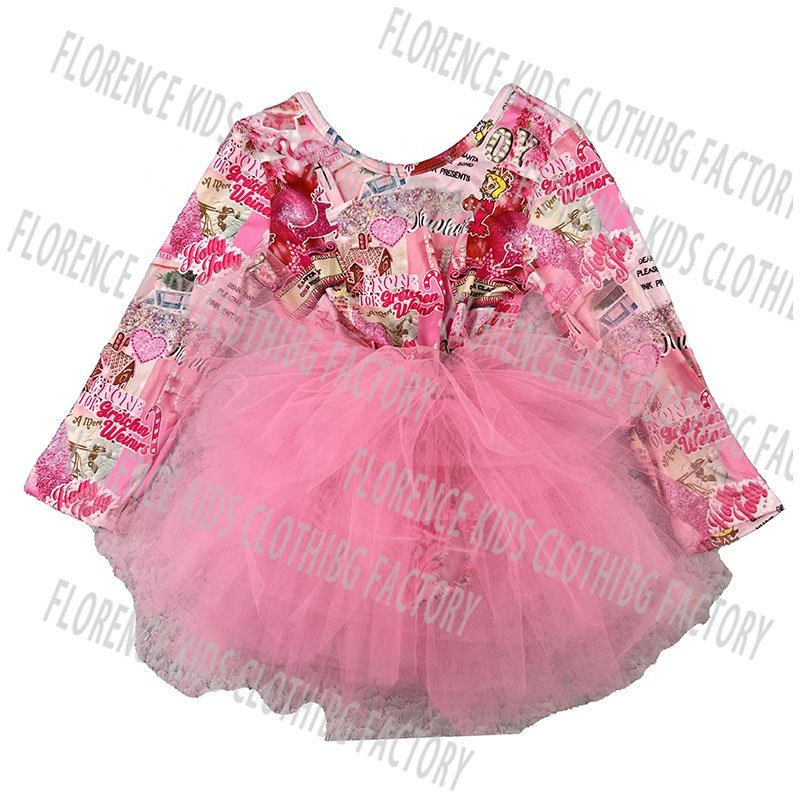 DH ODM Boutique western cow girls Autumn boutique Infant toddler tutu dress bamboo baby romper