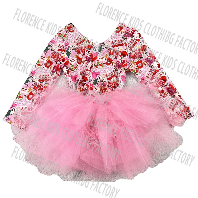DH ODM Boutique western cow girls Autumn boutique Infant toddler tutu dress bamboo baby romper