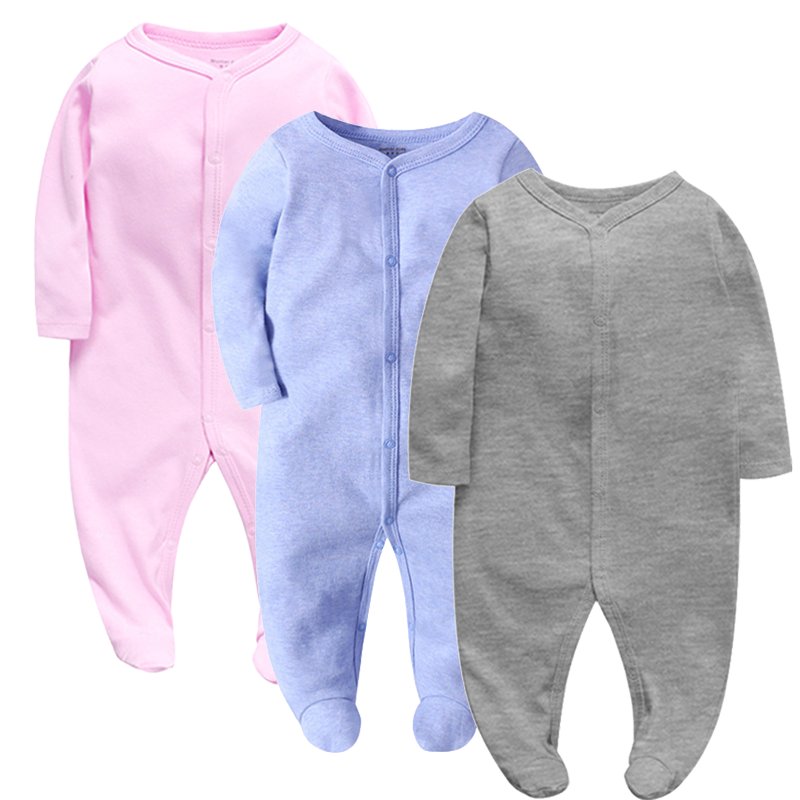 High Quality infant footed romper 100% Organic Cotton baby romper Newborn Baby Overall sleepsuit