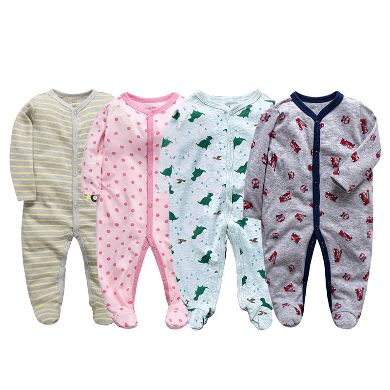 High Quality infant footed romper 100% Organic Cotton baby romper Newborn Baby Overall sleepsuit