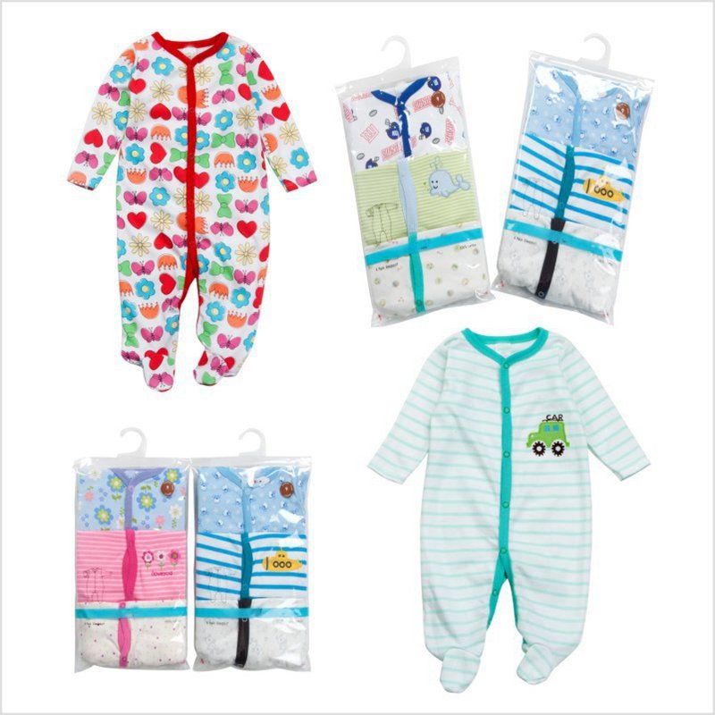 High Quality infant footed romper 100% Organic Cotton baby romper Newborn Baby Overall sleepsuit