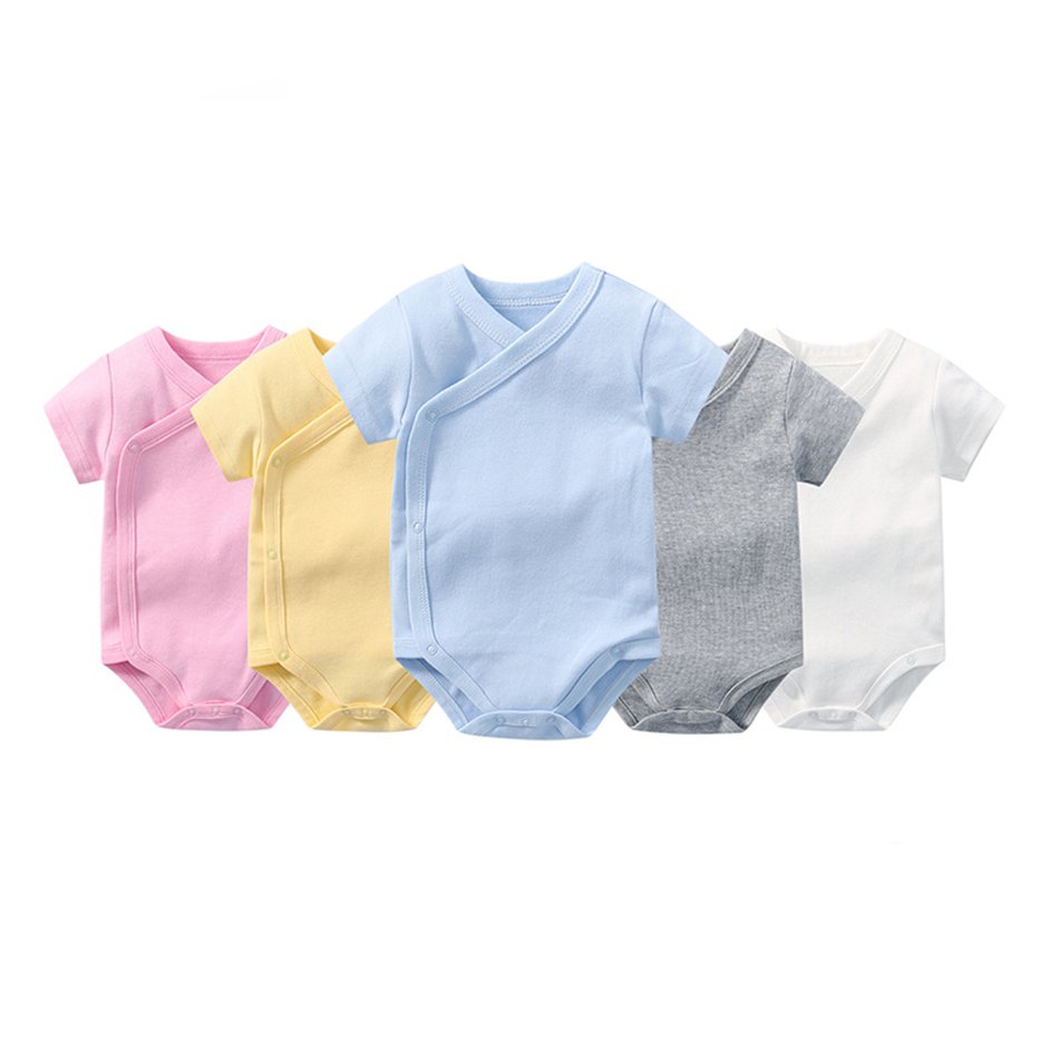 0-3 month New Born Onesies Baby Clothes Organic Cotton Baby Romper Odm Custom Wholesale Unisex Baby Magnetic Romper Jumpsuit