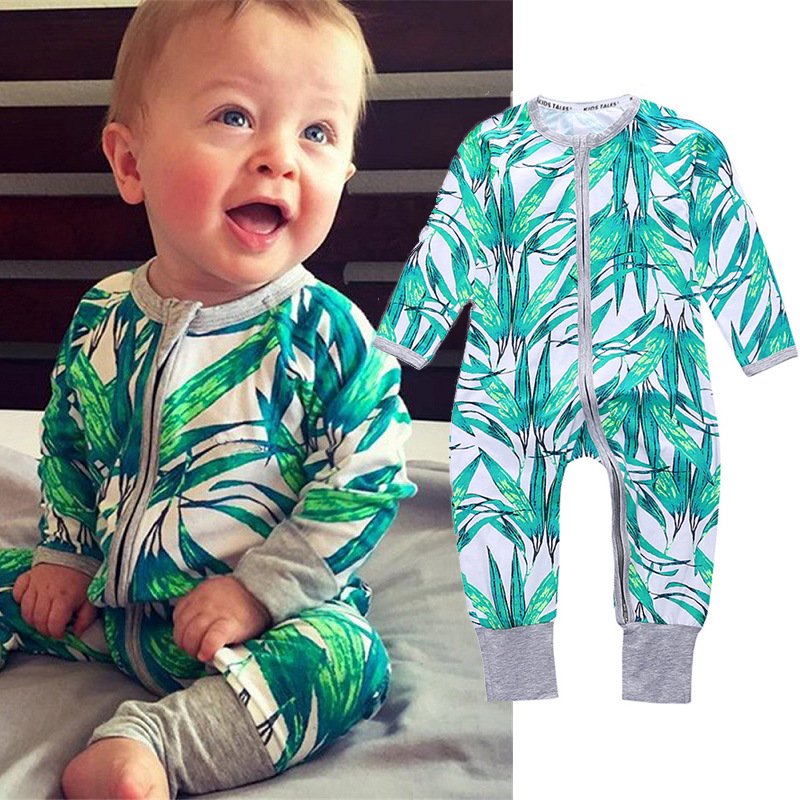 Bulk Oem Design Baby Long Sleeve Clothes Pajamas Romper With Zip 100% Organic Cotton Sleep Sacks