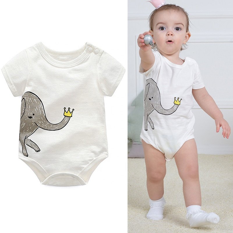 New Fashion oem/odm cartoon baby clothing jumpsuit wholesale cotton unisex baby clothes rompers set with logo/color/size