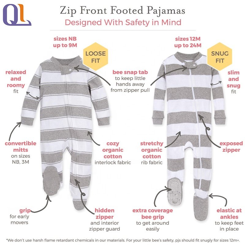 Custom High Quality Bamboo Baby Romper Kids Sleepers Family Matching Pajamas newborn cotton romper
