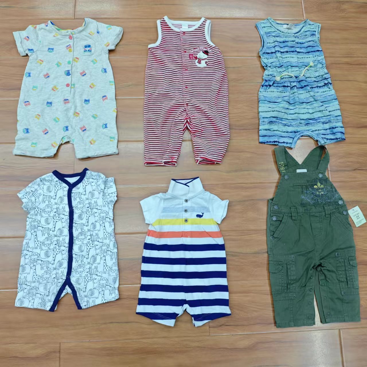 overstock Wholesale baby kids cotton colorful sleeveless rompers overall jumper jumpsuits