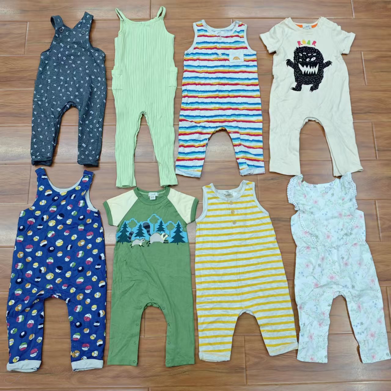 overstock Wholesale baby kids cotton colorful sleeveless rompers overall jumper jumpsuits