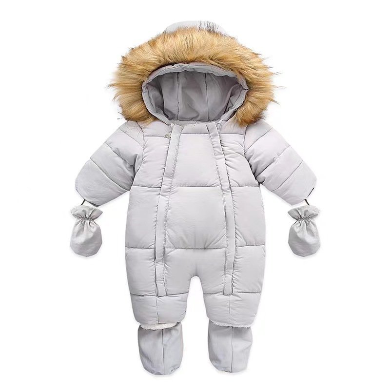 Wholesales High Quality Winter Warm Soft Baby Winter outwear Snowsuit Baby Boys Jumpsuit Baby Girls Overalls clothes