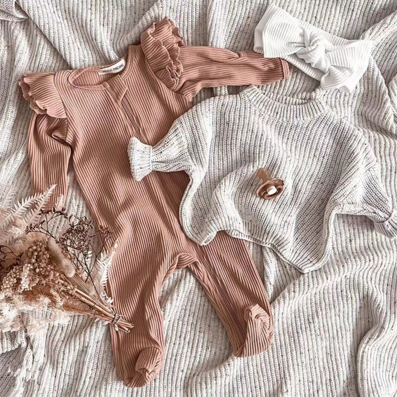 2023 Spring newborn baby bodysuit long sleeve infant jumpsuits 100% cotton baby clothes