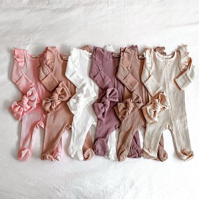 2023 Spring newborn baby bodysuit long sleeve infant jumpsuits 100% cotton baby clothes
