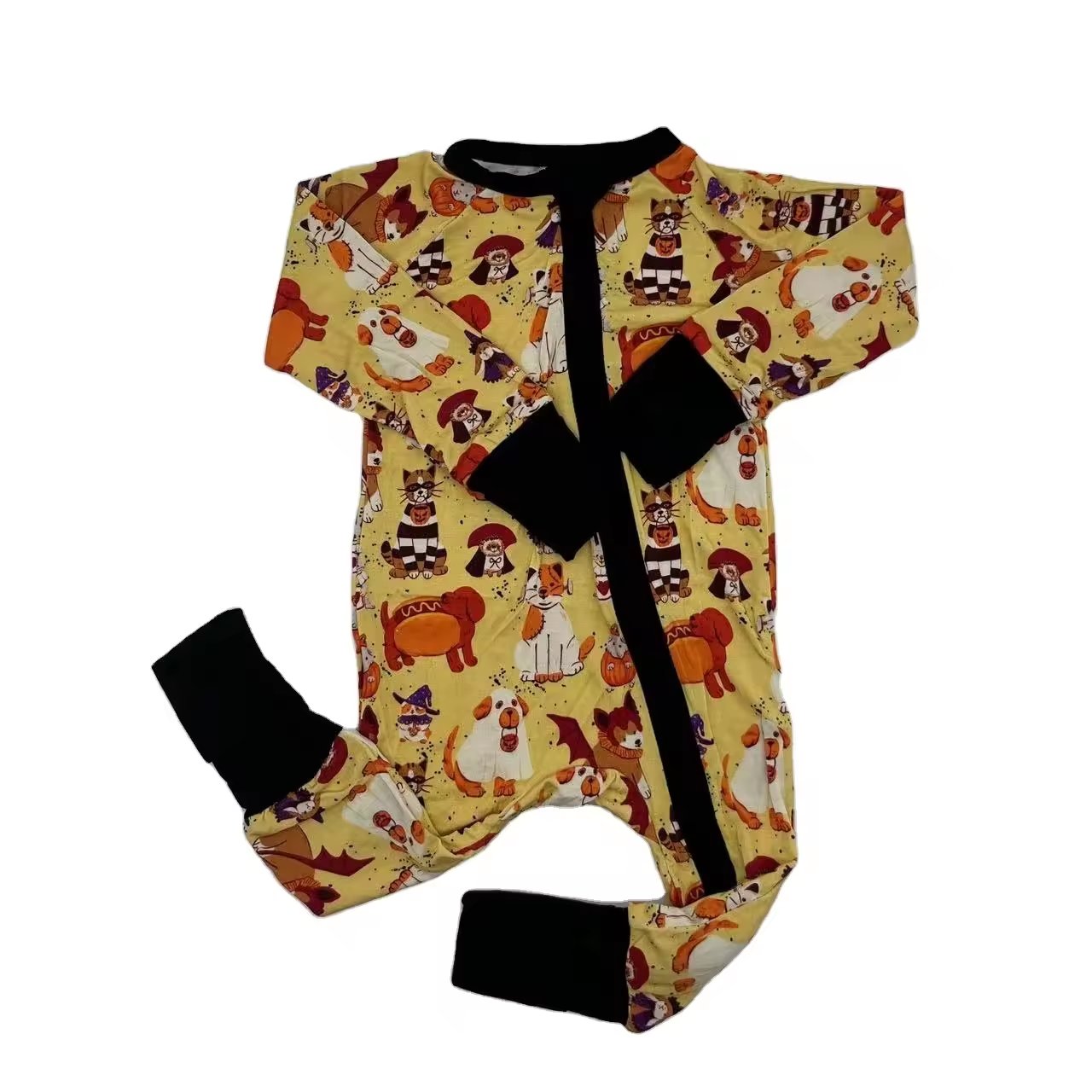 2023 NewBorn Custom Baby Rompers Baby Girl Clothes Toddler Pajamas Print Bamboo Baby Clothes