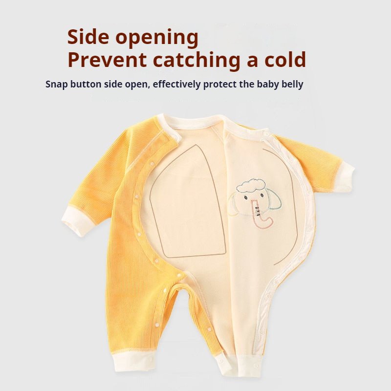 Thick Double-sided Velvet Cute Plush Animal Printing Babys Newborn Infants Clothing Clothes Winter Jumpsuit Baby Romper