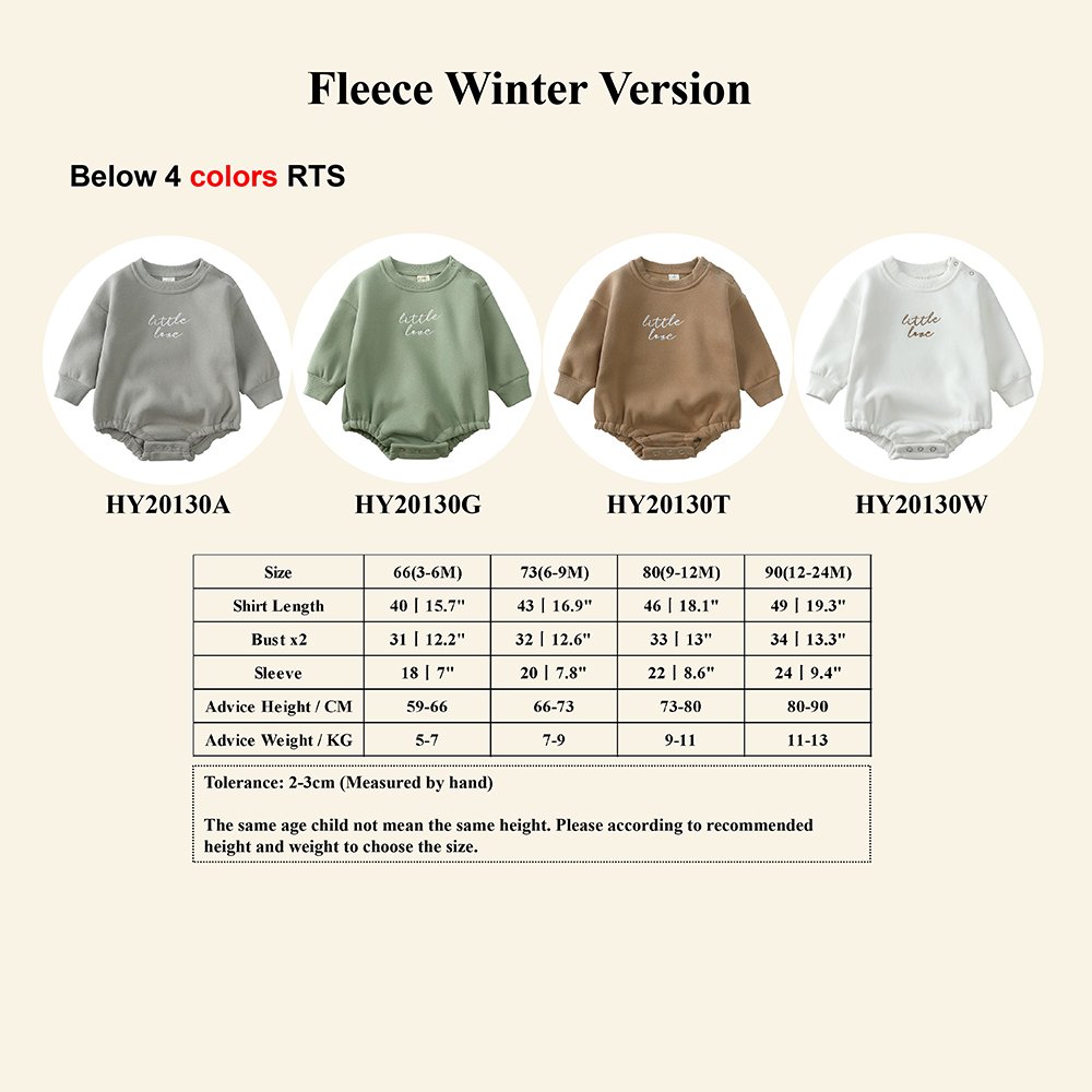 winter baby bubble romper newborn clothes 300 gsm fleece cotton baby rompers wholesale baby clothing