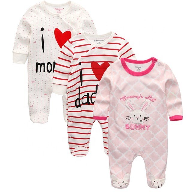 Free Sample GOTS Organic Cotton Infant Clothings Baby Velvet Jumper Sets Long Sleeve Bebe Layette Custom Design Baby Rompers