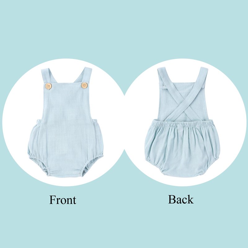customize summer newborn baby girl romper suspender clothes linen cotton baby romper wholesale cute baby clothes girls clothing