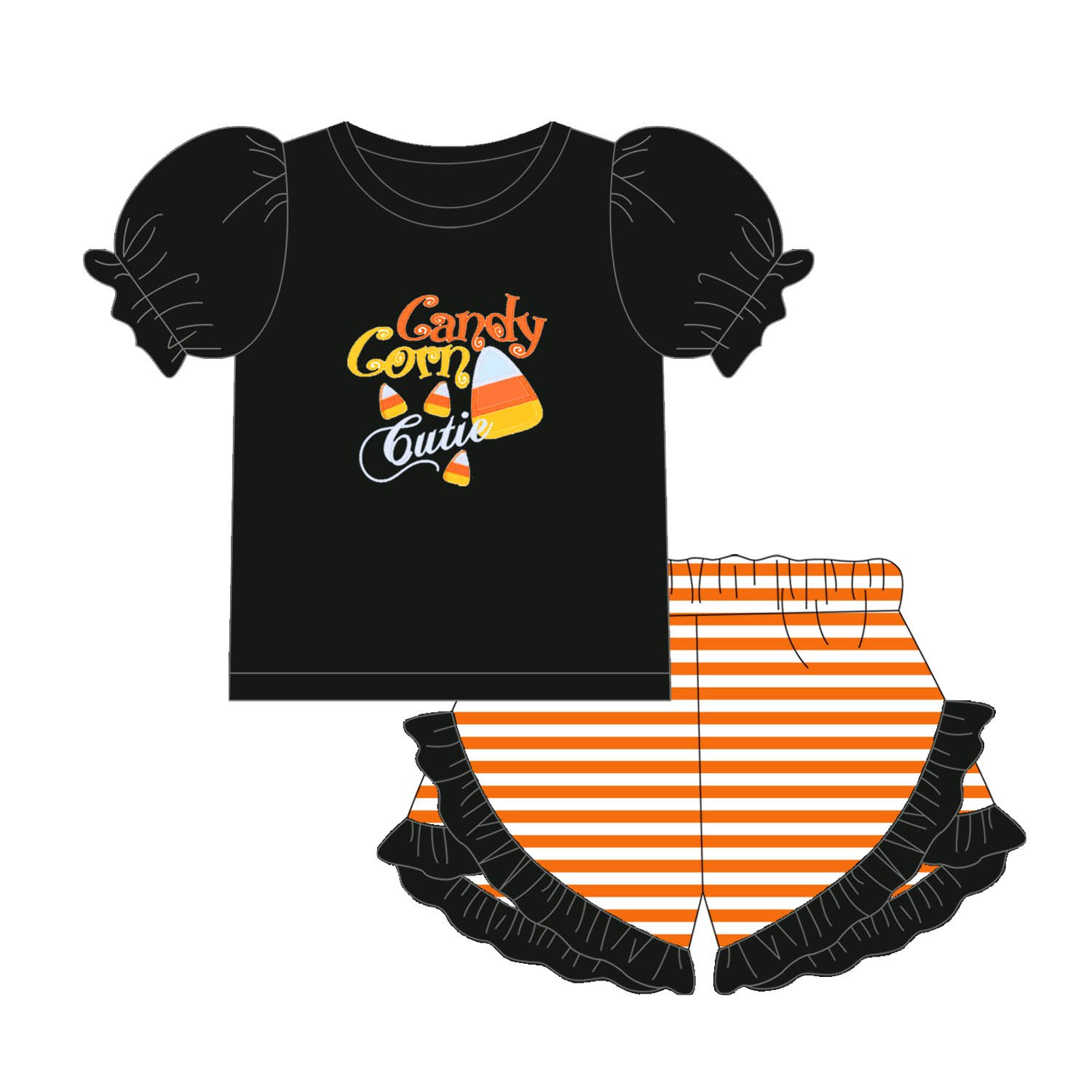 High Quality Halloween Custom Applique Design Boutique Casual Baby Boy Bubble Romper