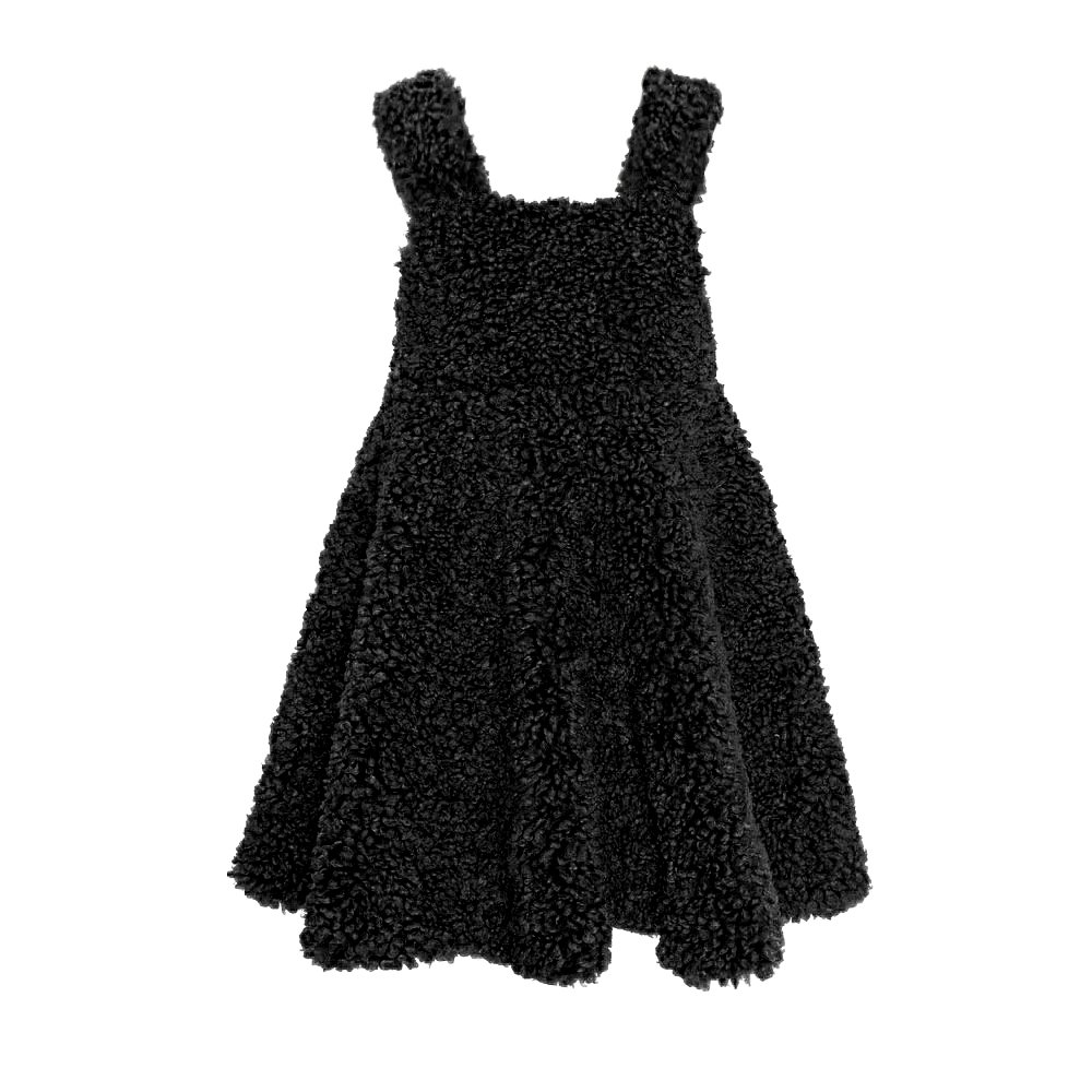 Yiwu Ruidian Wholesale Autumn & Fall Teddy Wool Fabric Girls Dresses for 2-12 Years Old Children Clothing Baby Girl Clothing