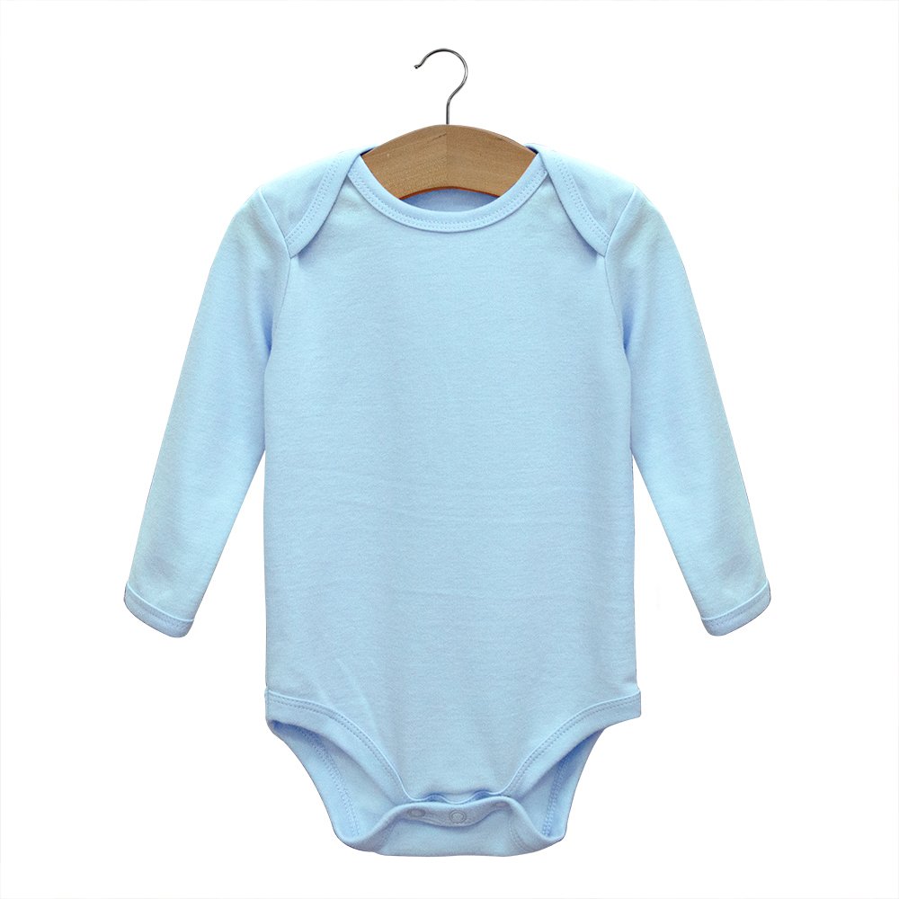 Wholesale Plain color Organic Cotton long Sleeve Baby Knitted Bodysuit Romper Newborn infant onesie
