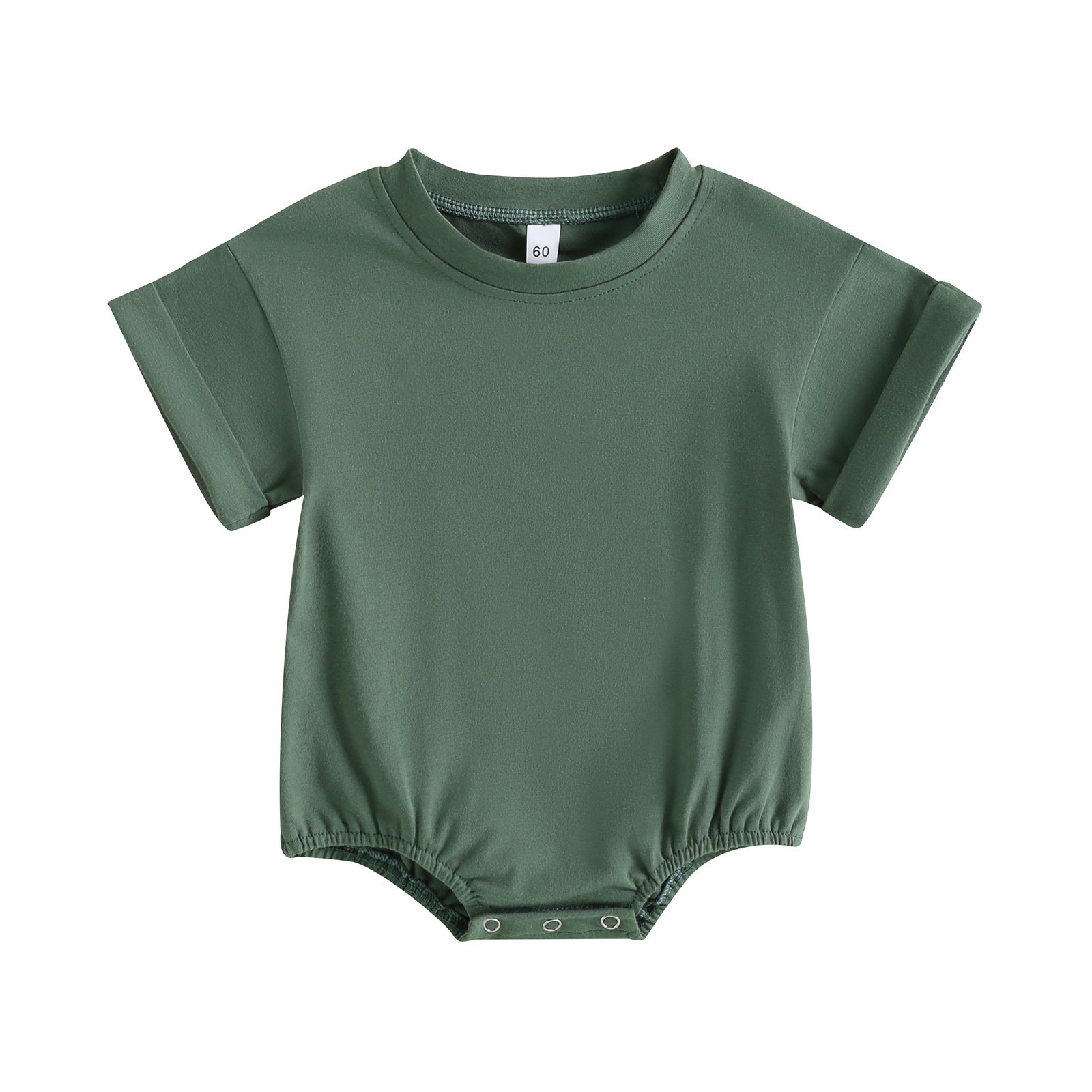 High Quality Summer Season Short Sleeve Snap Button Baby Romper Wholesale Blank Clothes Baby Bubble Romper