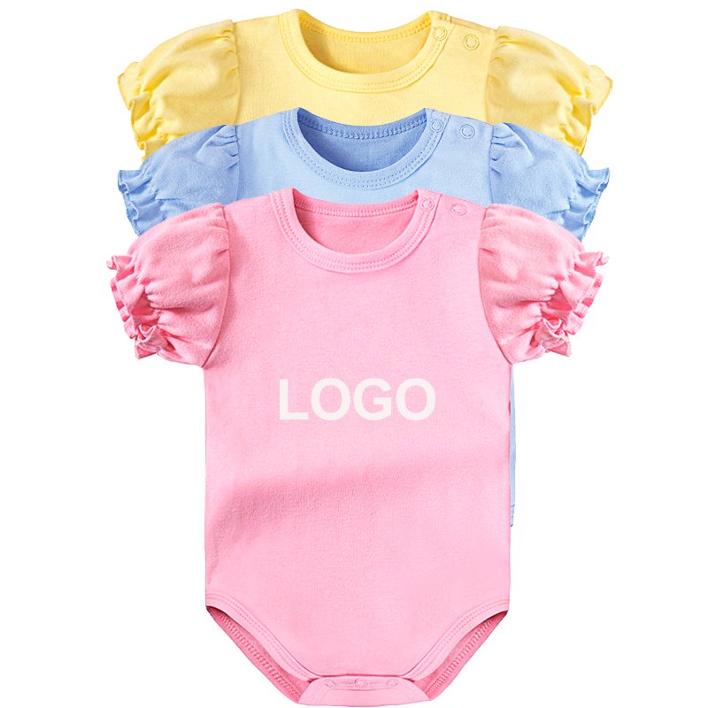 Custom Baby clothes romper white baby romper short sleeve summer kids onesie baby girls newborn clothes