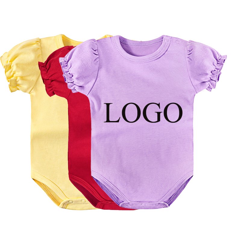 Custom Baby clothes romper white baby romper short sleeve summer kids onesie baby girls newborn clothes