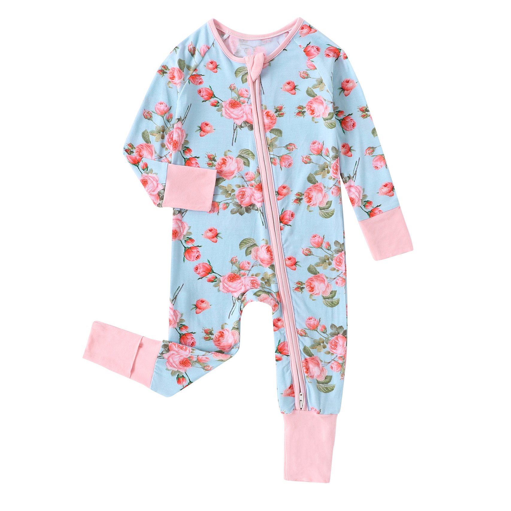 custom baby clothes diagonal zipper front romper
