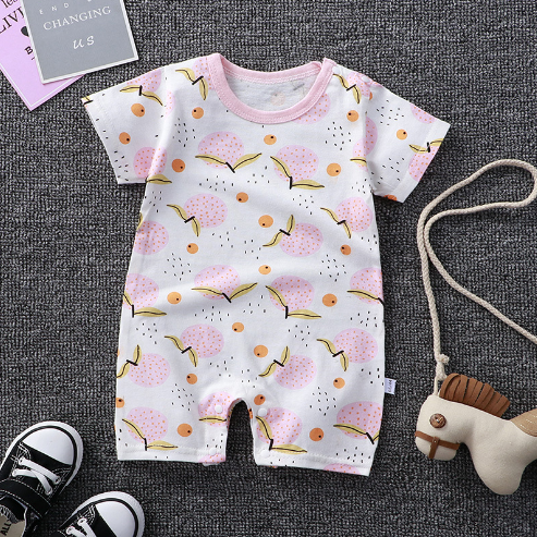Summer baby clothes baby cotton cartoon short Rompers
