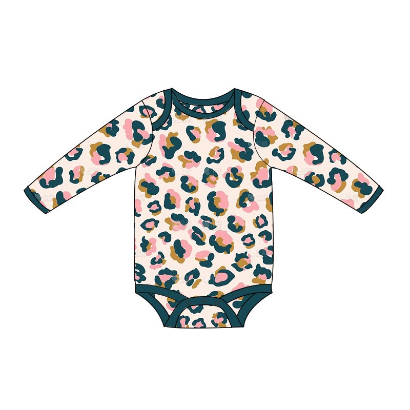 Custom Reactive Print Organic Bamboo Clothing Zip Baby Rompers Wholesale Baby Boy's and Girls 95% Bamboo 5% Spandex Baby Rompers