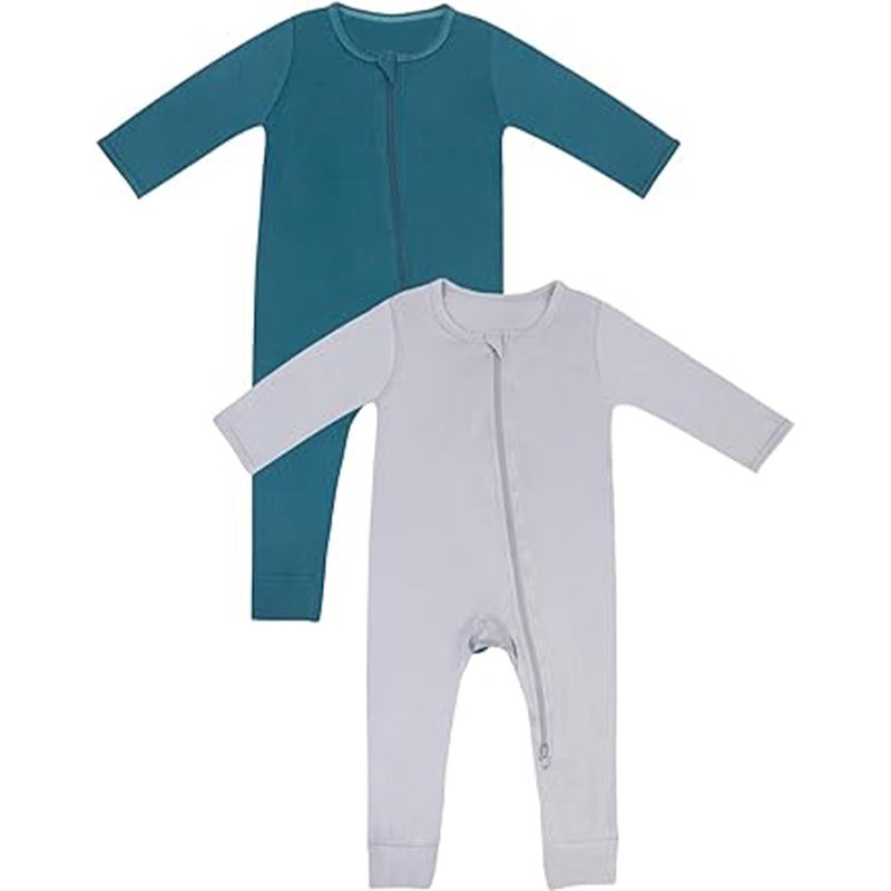 Bamboo Viscose Baby Romper Sleeper with Mitten Cuffs Feet Newborn Boy Girl Zipper Snug Fit Sleep Pajamas