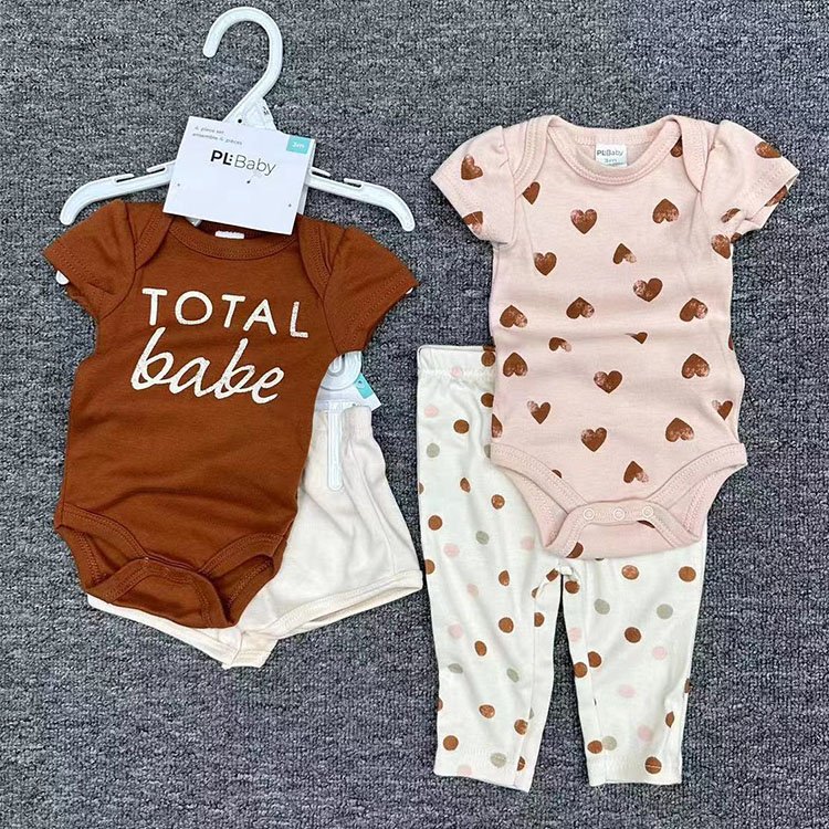 Wholesale Summer Rompers Solid Clothes Infant Boys Jumpsuits 100% Cotton Girls New Born Baby Romper Onesies