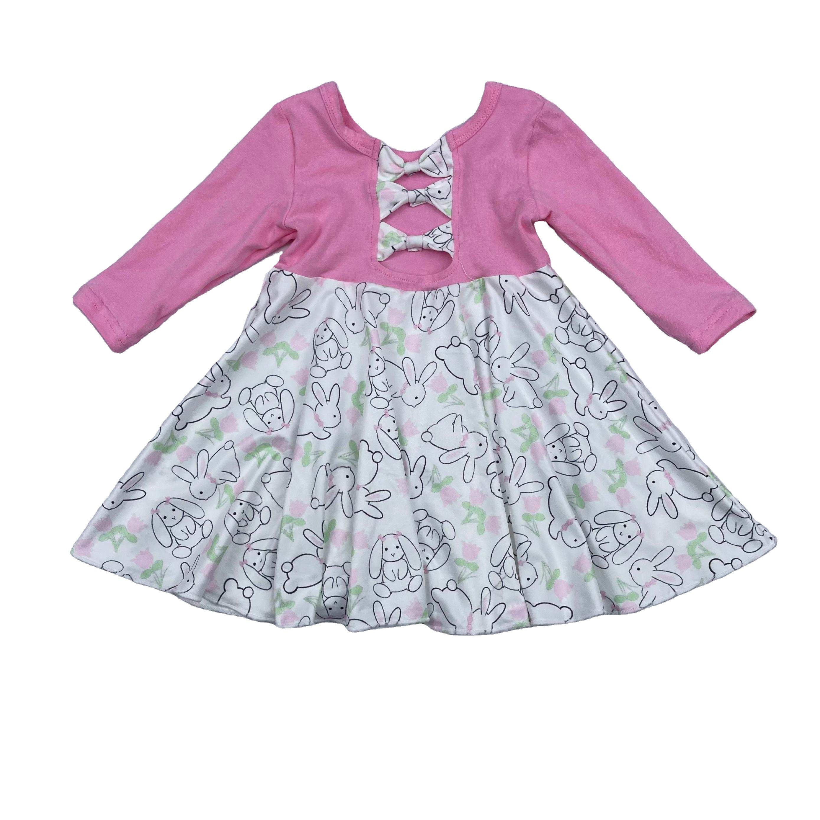 New Design Baby Girls Fall Solid Colors Velvet Dress Kids Wears Clothes Girl Twirl Dresses