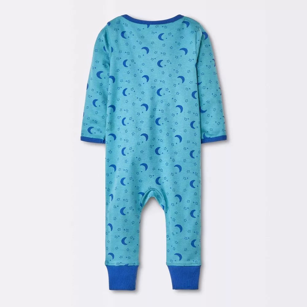 Wholesale 2PK Baby Boys Blue Rompers Made from 100% Organic Cotton Home Sleepwear Boys Pajamas 2024 New Arrival