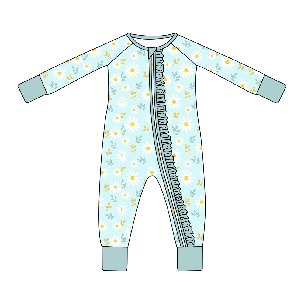 New design costom Bamboo clothes Baby Toddler Pajamas kid Romper 2 way zipper romper Baby Clothes