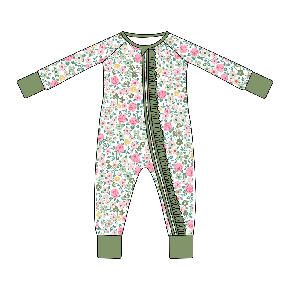 New design costom Bamboo clothes Baby Toddler Pajamas kid Romper 2 way zipper romper Baby Clothes