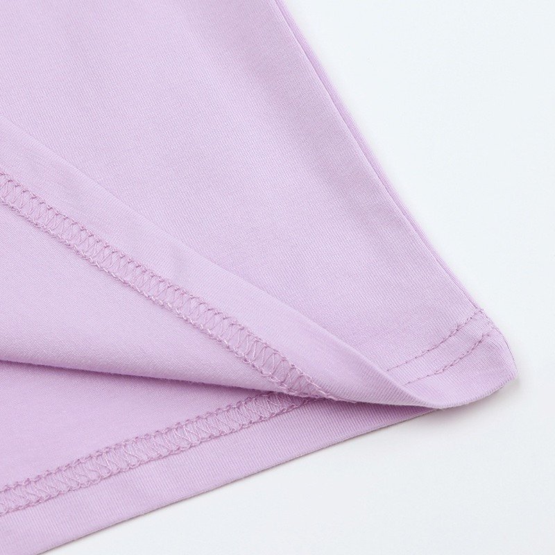 Summer solid color custom name children's round neck 95% cotton short sleeve Children Boutique suit Clothing