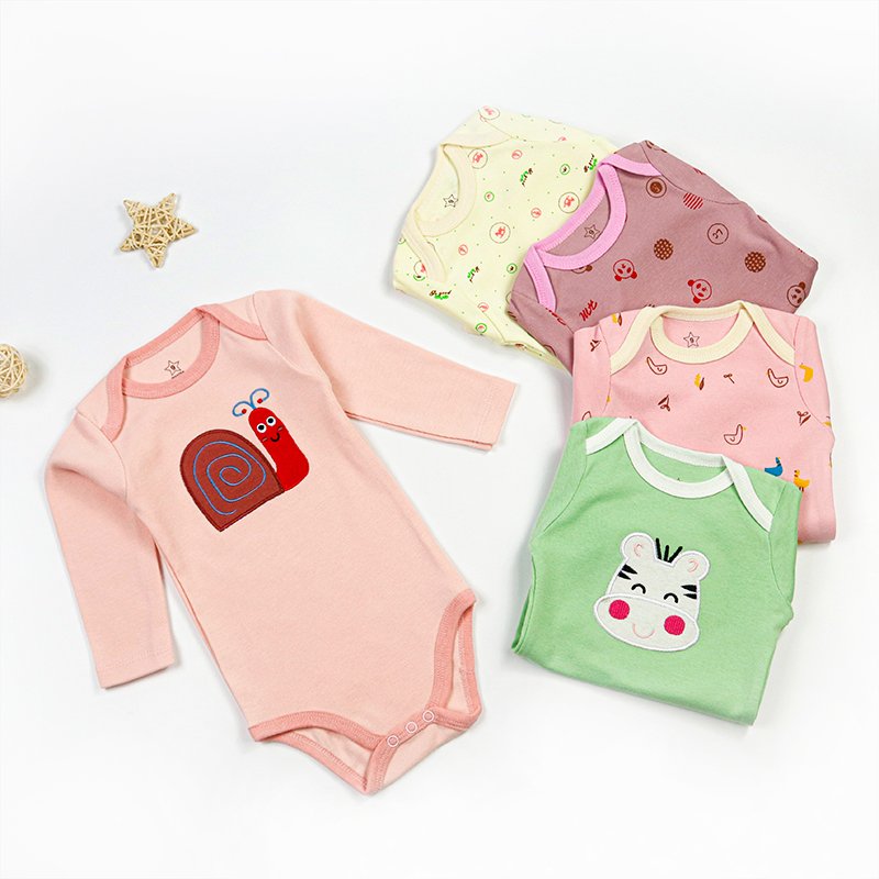Hot Selling Baby Rompers Wholesale Baby Clothes On-line custom printing 0~24 Months for Infant Girl or Boy Cotton 5 pcs rompers