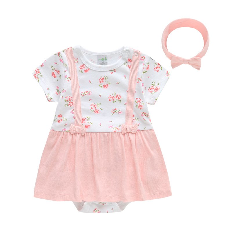 Manufacturer Infant Girls Sweet Solid Cute Custom Baby Newborn Baby Rompers /Toddlers 100% Ultra Soft Body Suit Jumpsuit