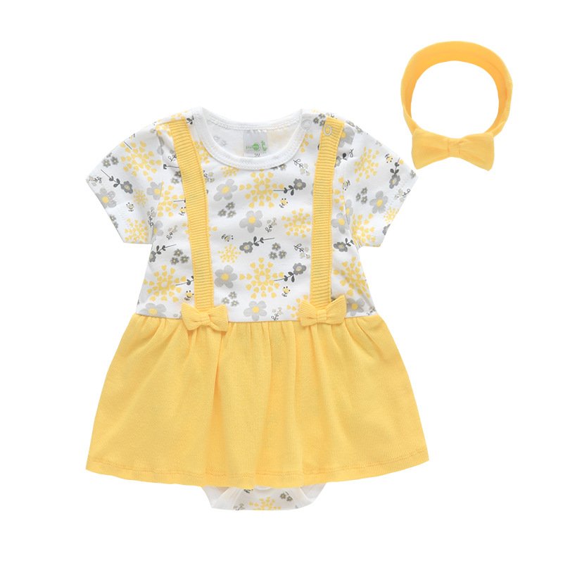 Manufacturer Infant Girls Sweet Solid Cute Custom Baby Newborn Baby Rompers /Toddlers 100% Ultra Soft Body Suit Jumpsuit