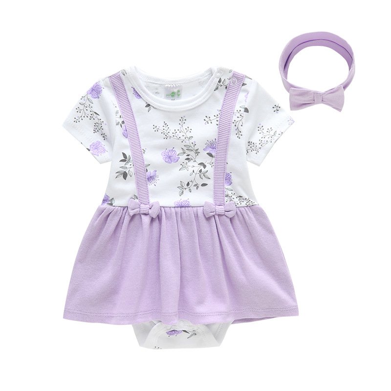 Manufacturer Infant Girls Sweet Solid Cute Custom Baby Newborn Baby Rompers /Toddlers 100% Ultra Soft Body Suit Jumpsuit