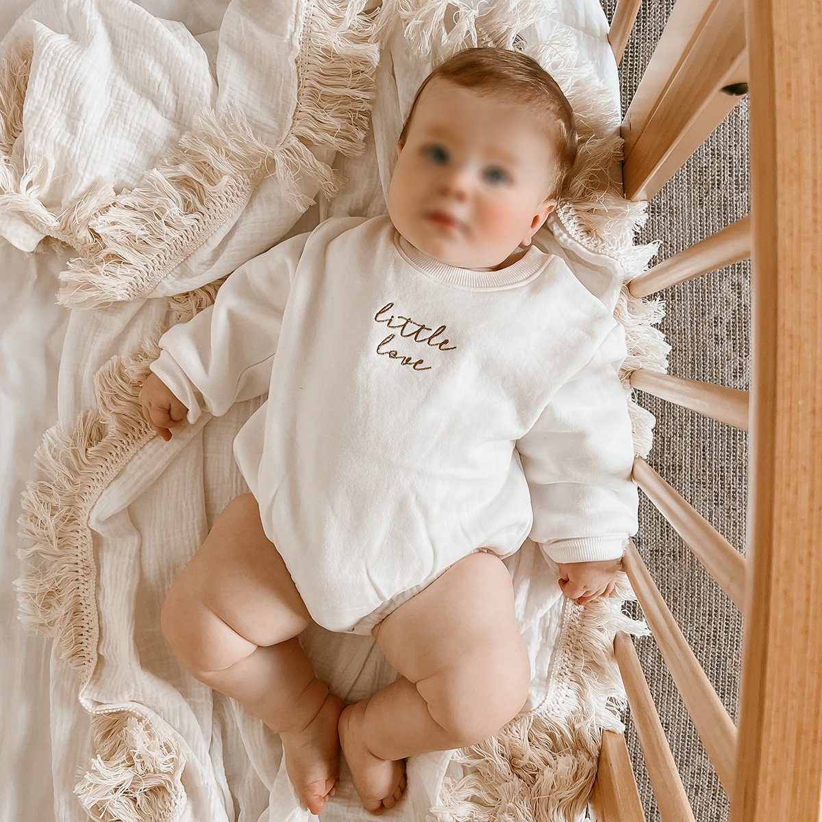 Embroidery Cotton Newborn Infant Toddler Girl Boy Casual Sweatshirt Long Sleeve Basic Bodysuit Baby Oversize Rompers