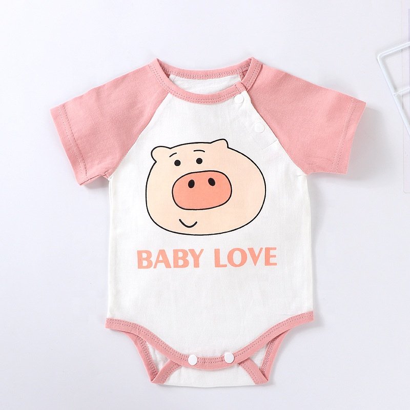Logo Custom OEM ODM Newborn Infant Clothing Toddler Boys Rompers 100%Organic Cotton Bodysuits Girls Baby Romper