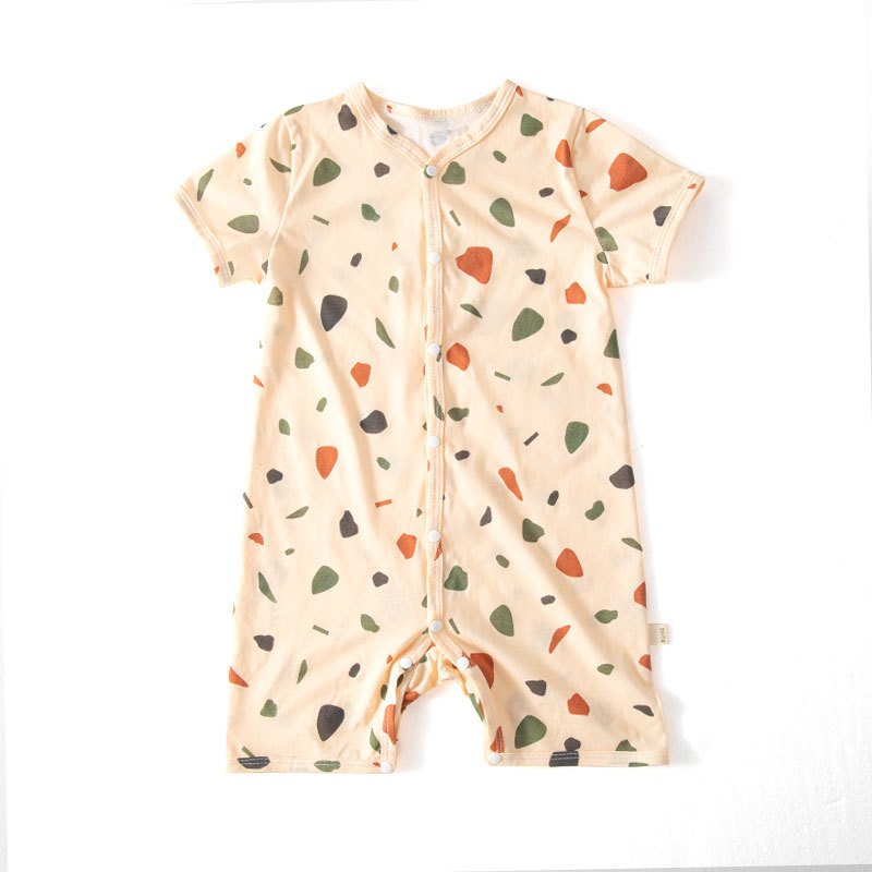 OEM Cotton Baby Bodysuits print Short Sleeve Jumpsuit Infant clothes Newborn baby rompers