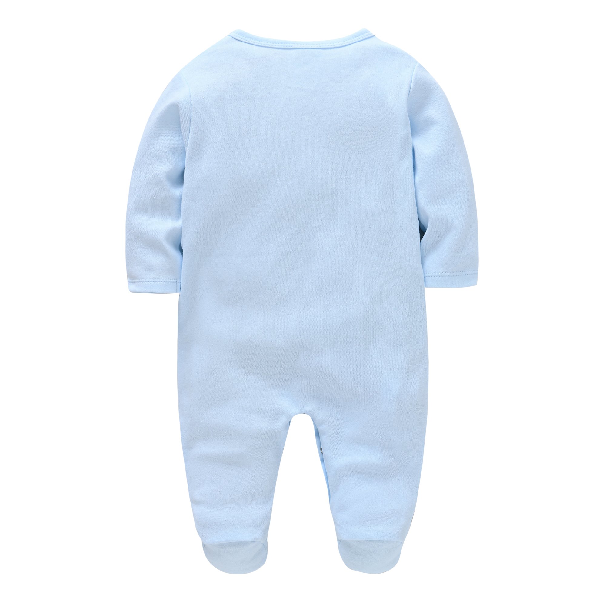 100% Cotton Baby Clothing Sets Boys 0-3 Months Blue Baby Romper +Hats+Mittens Newborn Gift Set