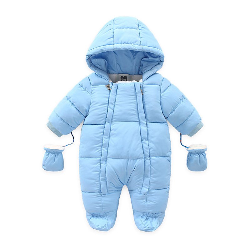 Ou Tong Newborn Baby Rompers Winter Long Sleeve Baby Clothes Soft Fleece Warm Baby Jumpsuit 6-18 Months