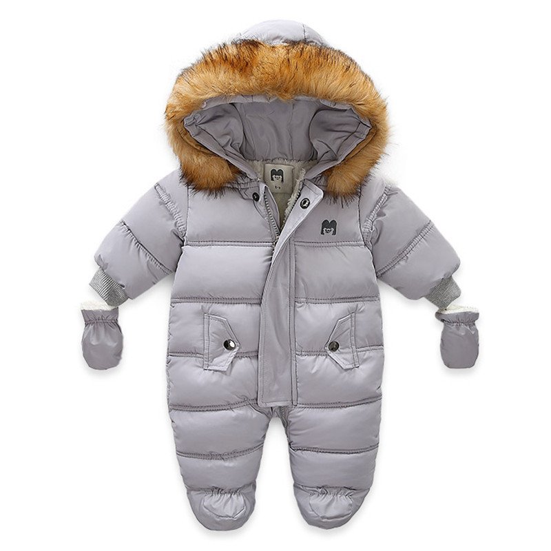 Ou Tong Newborn Baby Rompers Winter Long Sleeve Baby Clothes Soft Fleece Warm Baby Jumpsuit 6-18 Months