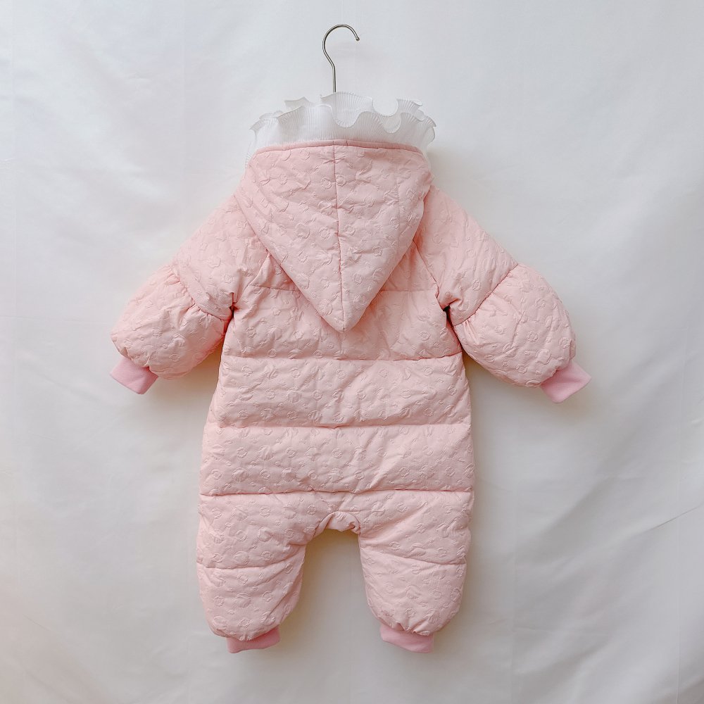Baby One-piece Romper Newborn Baby Solid color Princess lace Hooded onesies Baby Rompers