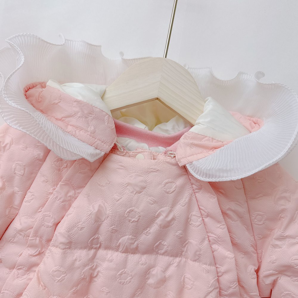 Baby One-piece Romper Newborn Baby Solid color Princess lace Hooded onesies Baby Rompers