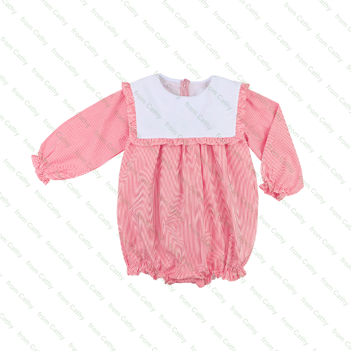 Ruffle long sleeve monogram baby girls dress winter red stripe kids girl romper cotton sibling match infant girl outfits
