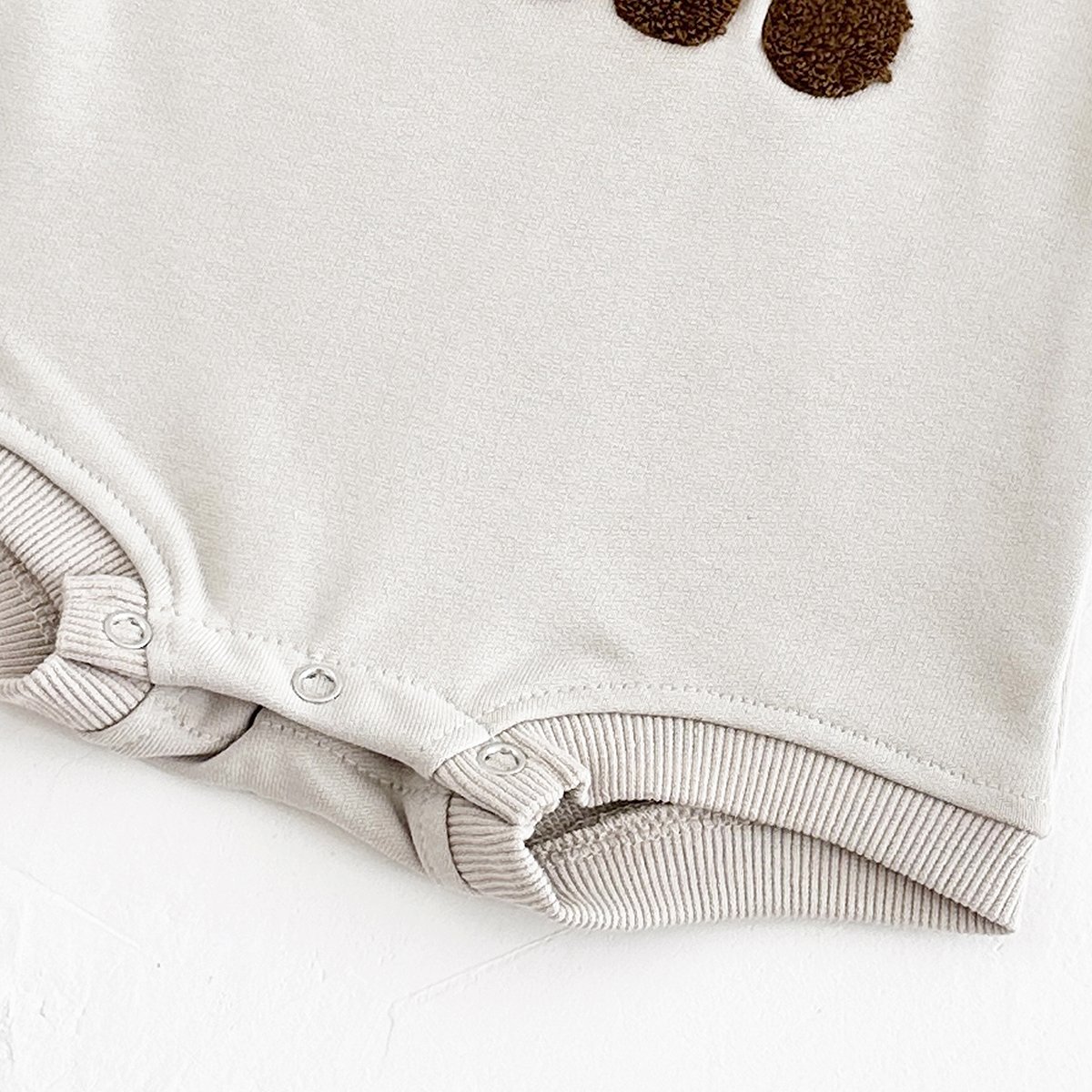 Autumn Newborn Organic Cotton Romper Infant Letter Embroider Round Neck Long Sleeve Baby Bodysuit Jumpsuit