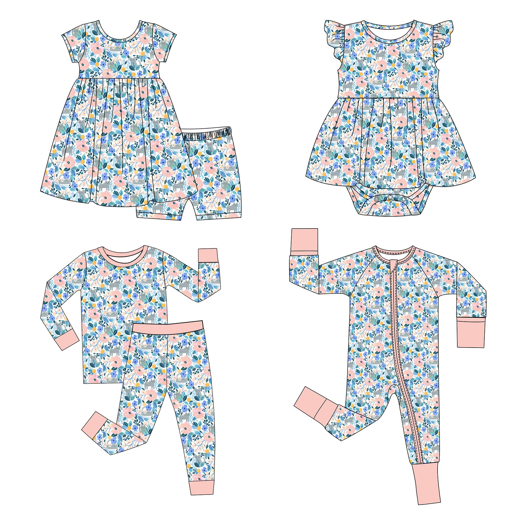Wholesale long sleeve customized printed high quality baby organic bamboo onesie baby boys' clothes romper
